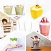 Macepason 5 oz Dessert Cups Square Clear Cups Mini Containers