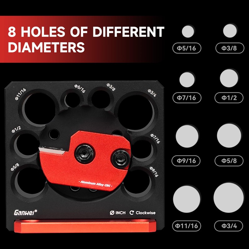 AmaCielo High Speed Carbide Inserts Inch 8 Hole Adjustable Dowel