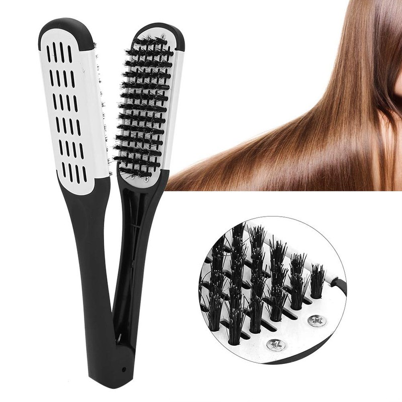 Peine de Doble Cepillo, Pinza Profesional En Forma Peine, Antiestático,