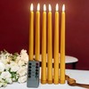 Ni-JASW Gold Flameless Taper Candles with Remote, Flickering LED Candlesticks
