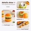 Lifelisa Cute Hamburger Toothpick Holder with Lid, Ceramic Toothpick Dispenser