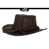 Black Jungle Balat Leather Western Hat Australia Cowboy Hat, brown
