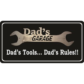 Dads Garage Dads Tools Dads Rules #2 Photo License Plate