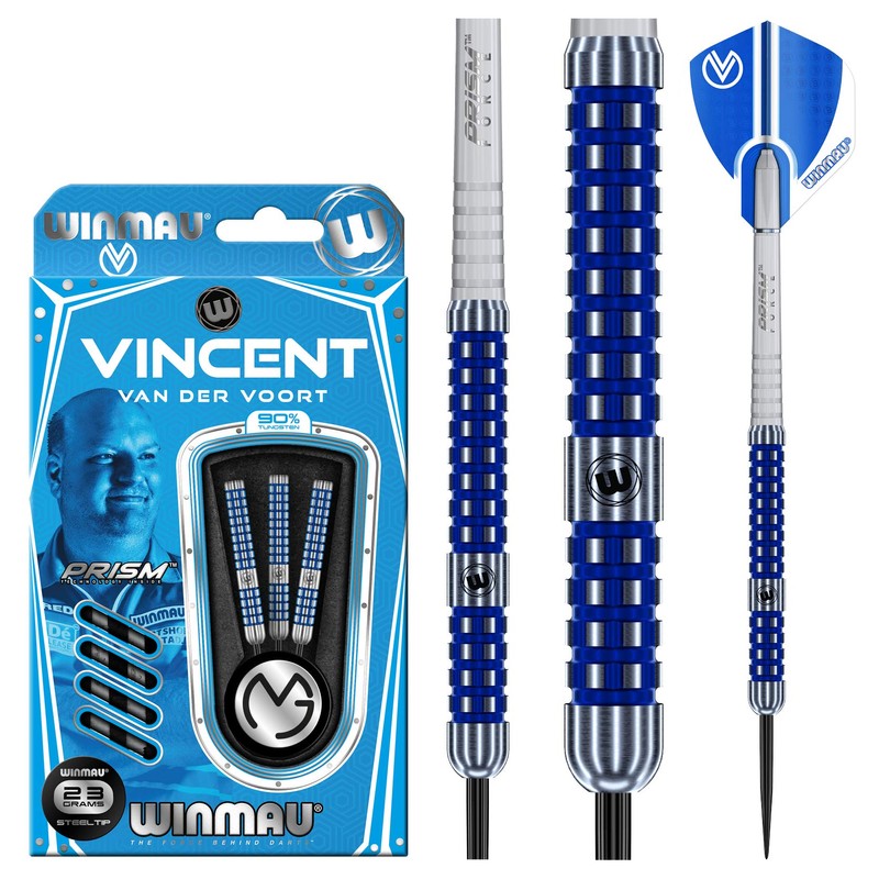 WINMAU Vincent Van Der Voort Tungsten Steeltip Darts Set 23g