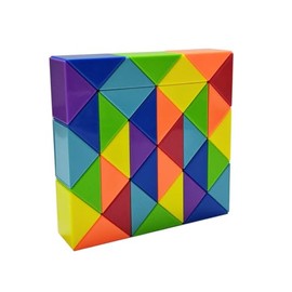Oostifun Diansheng 36 Pieces 3D Puzzle Toy Snake Puzzles Ruler 36 Segments Twist Brain Teaser Games 36 Blocks Rainbow Colour Intelligence Toy for Children and Adults (36 Blocks)
