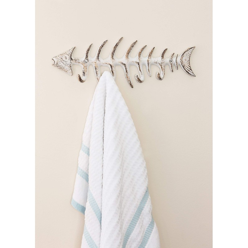 Decorative Fish Bones Wall Mount Towel Rack by Comfify -