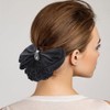 French Hair Net Bun Cover with Bow Clips, 2-Piece Set,