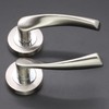 Infinity Decor Twisted Lever Door Handles on Rose - Latch