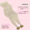 YoungSee Blonde U Tip Hair Extensions Platinum Blonde Utips Hair
