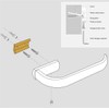 Flybath 2pc Bathroom Accessories Set - Towel Ring and Toilet