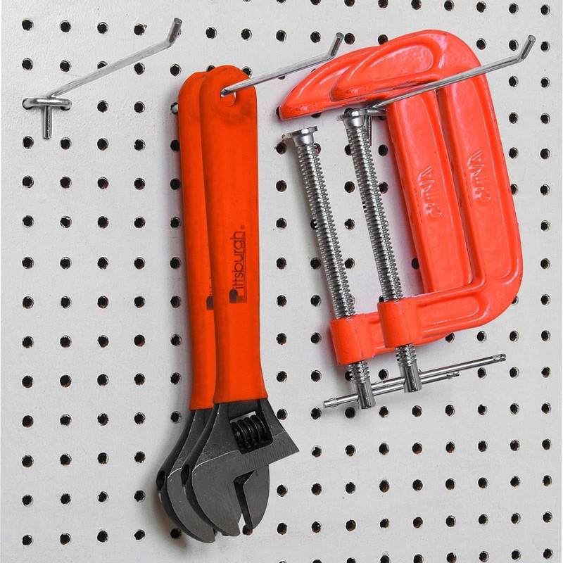 ZIQI 100Pack 8 Inch Pegboard Hooks, Pegboard Hook Organizer for