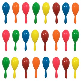 GuassLee 24PCS Neon Maracas Shakers Mini 6 Colors Noisemakers for Mexican Cinco de Mayo Fiesta’s Centerpiece Decoration or Party Favors
