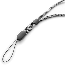 trage.band® Short Adjustable Wrist Lanyard Black White