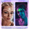 SPOKKI Glow-in-the-Dark Face Gemstone Temporary Tattoos, Waterproof Temporary Rhinestone Stickers,
