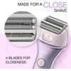 Panasonic Electric Shaver for Women, Cordless 4-Blade Shaver, Bikini Attachment,