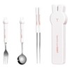 Cutlery, Chopsticks, Spoon, Fork, Storage Case, 3-Piece Set, Stainless Steel,