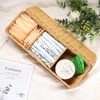 Sumnacon Wicker Storage Basket with Lid, Rectangular Narrow Baskets for