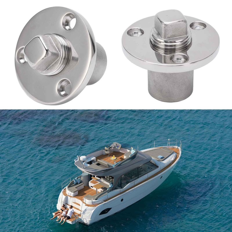 50mm Boat Garboard Drain Plug Stainless Steel Mirror Polish UV