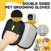 3 Pcs Pet Grooming Gloves, Static Removal Gloves Pet Hair,