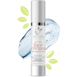 Natural Tone Organic Skincare - Anti-Aging Face Cream with Hyaluronic Acid, Day and Night Cream, Firms, Hydrates, and Nourishes, Wrinkle Cream for Face Lines