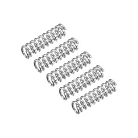 QUARKZMAN Pack of 5 Compression Spring 304 Stainless Steel Spring Spring Spring Tension Spring 3 mm AD 0.5 mm Wire Size 10 mm Free Length Coil Spring Coil Springs Spring Steel Spring Silver