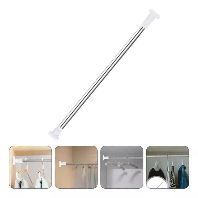 SoonHua Barra Barral Cortina De Baño Expandible 110cm A 200