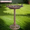 BSTGIFTS Metal Bird Bath - Cast Iron Birdbath 28.5" H,