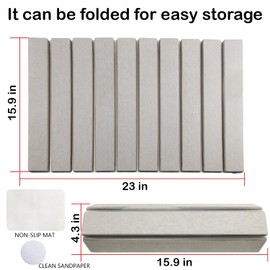 Stone Dish Drying Mat for Kitchen Counter, Collapsible Kitchen Dish Drying Mat, Absorbent Quick Dry Diatomaceous Earth