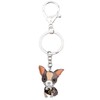 DOWAY Enamel Sweet Chihuahua Dog Animal Keychain Keyring Bag and