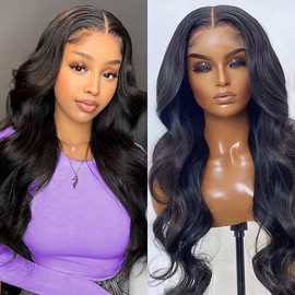 Zazumi 13x6 Body Wave Lace Front Wigs Human Hair 200 Density HD Transparent Lace Frontal Human Hair Wig for Black Women Glueless Wigs Human Hair Pre Plucked With Baby Hair 26 Inch