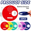 60 Pcs Plastic Bee Hive Box Entrance Gate 2.68 Inch