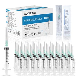 Set of 100 5ml with 21g Luer Slip (Pre-Assembled) Liquid Dispenser Made of High Quality Plastic Suitable for Liquid Measurements (5ml/100pcs)