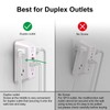 Outlet Extender Surge Protector - NUOZHI 6 Outlet Splitter with