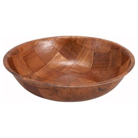 Winco WWB-10 Wooden Woven Salad Bowl, 10-Inch, Brown