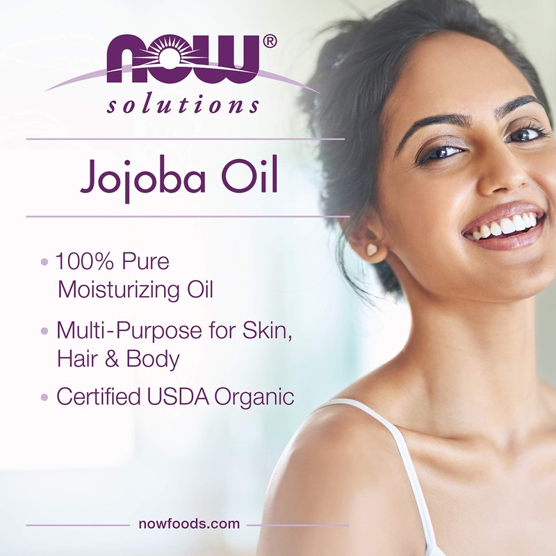 NOW NOW Solutions, Jojoba Oil, 100% Pure Moisturizing, Multi-Purpose Oil