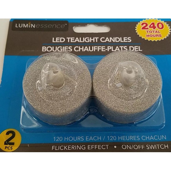 Luminessence Flickering LED Tealight Candles 1.25”H X 1.5”D 120 Hours