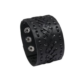 72ore Leather Bracelet for Men Braided Leather Bracelet Punk Leather Bracelet Mens Leather Bracelet Vintage Wristbands Bracelet Black Bracelet Birthday Christmas Gifts for Men