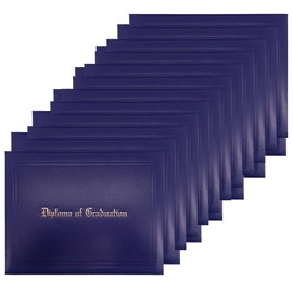 GraduationMall Imprinted Diploma Cover for Certificate 8.5''x 11'' Purple,12-Packs