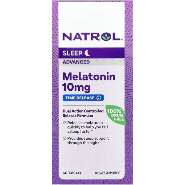 Advanced Sleep Melatonin Tablets, Maximum Strength 10 Mg 60 Ea