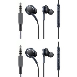 earpanda Wired Earbuds 2-Pack with Microphone | Tangle-Free Comfort Fit Earphones | Affordable Backup Pro Wireless Headphones
