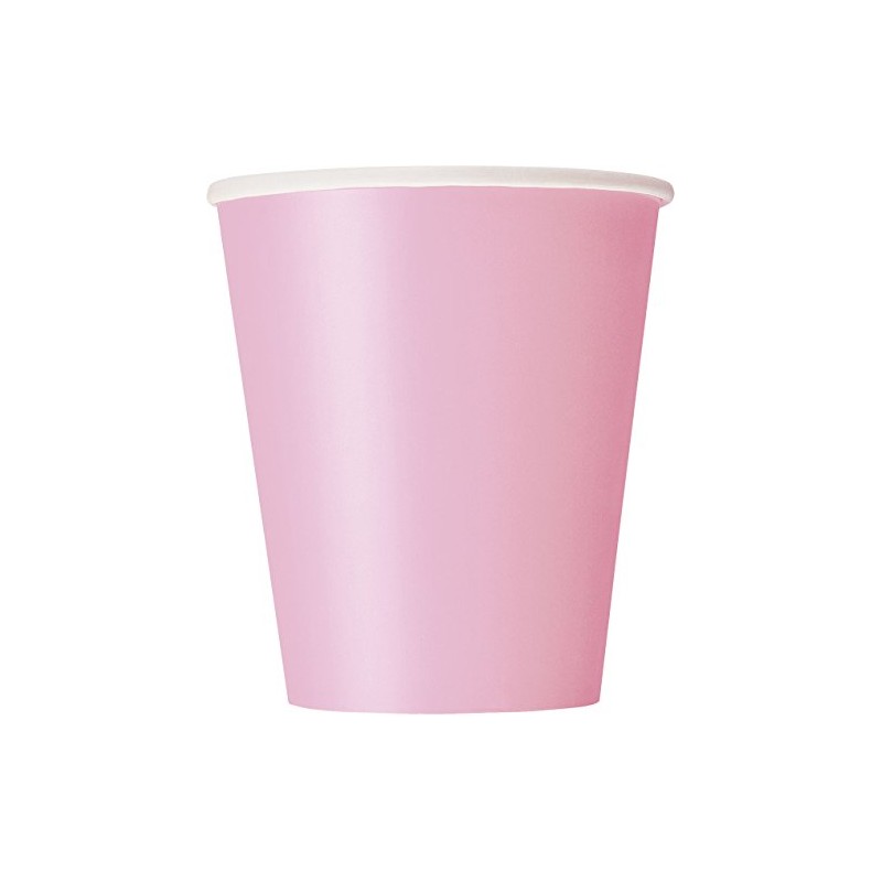 Lovely Pink Solid Paper Cups - 9 oz (Pack of