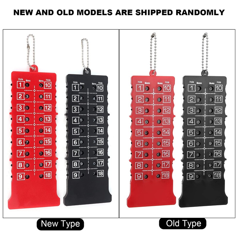 Golf Score Counter with Key Chain, 2 Pack 18 Hole