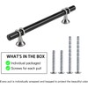 Rergy Cabinet Handles Drawer Pulls and Knobs, 10Pack Black and