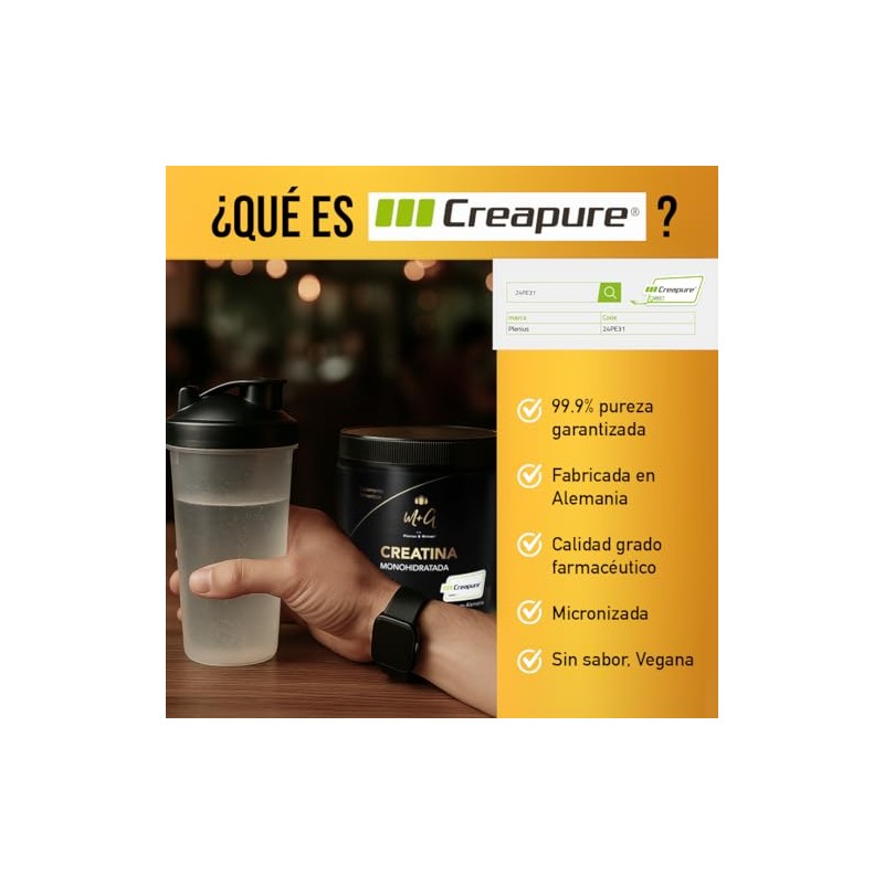 PLENIUS & WINNER | M+G | Creatina Monohidratada | Creapure|