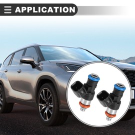 Motoforti Fuel Injector, for Polaris for Ranger 570 2014-2019, 2521068, Plastic Metal, Black, 2 Pcs