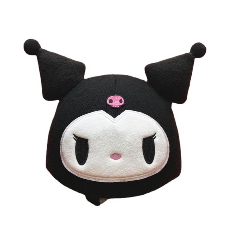 Hand Knitted Helmet Cover Cartoon Girl Cute Ski Helmet Hat