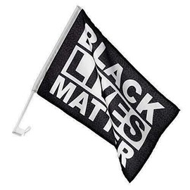 JumpingLight (2 Pack) Black Lives Matter 2ply Knitted Double Sided 11"x18" Car Flag - Quality Flags