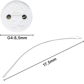 Powice 10 Stück G4 Fassung, G4 Lampenfassungen 10cm, Keramik Fassung G4 Sockel Lampenfassung, Hochtemperaturbeständig, LED Fassung für G4 Lampen Heimbedarf