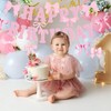 YSJCHEBS 1 Piece Happy Birthday Pull Flag, 7 Pieces Ribbon