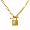 LUNA DONATI Necklace - Half Cuban link chain N half